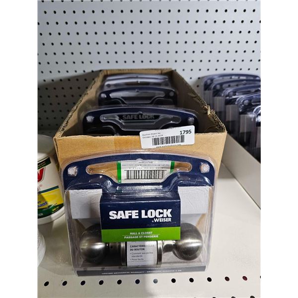 Safelock by Weiser Hall & Closet Door Handles Lot of 6