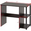 Image 2 : Cyrus 35 Inch Desk with Shelves espresso new in box