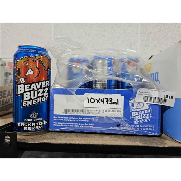 Beaver Buzz Saskatoon Berry Energy Drink 10x473ml