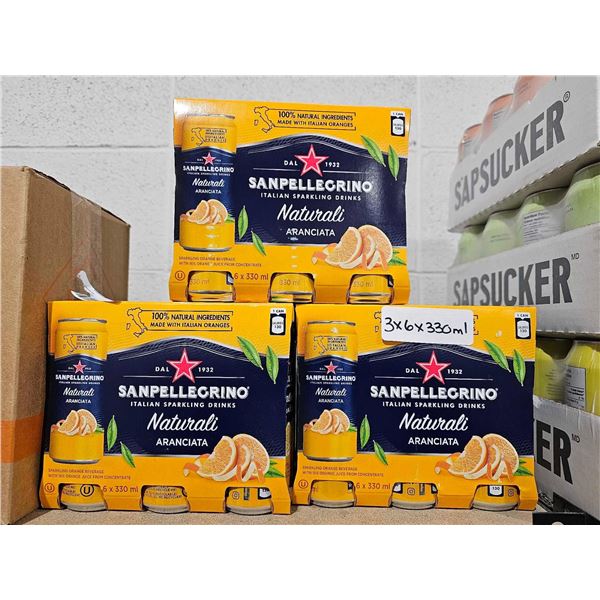 Sanpellegrino Natruali Aranciata Sparkling Orange Beverage 18x330ml