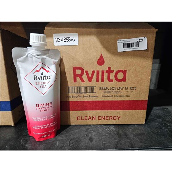 Rviita Speachless Strawberry Clean Energy Drink (355ml x 10)