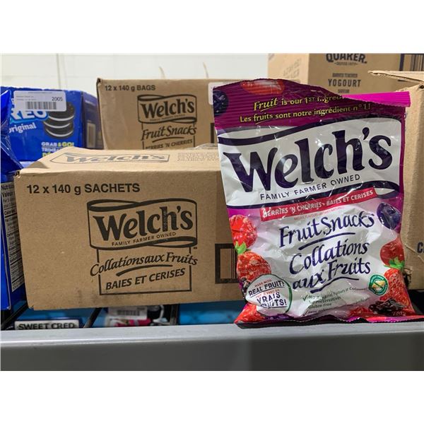 CASE LOT- Welch's Fruit Snacks Berries & Cherries 12 x 140g