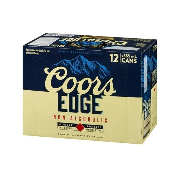 Molson, Coors Edge Non Alcoholic beer 2x(12x 355ml), Lager taste without Alcohol