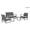 Image 1 : Sunjoy Modern Wicker 4pc Deep Seating Set