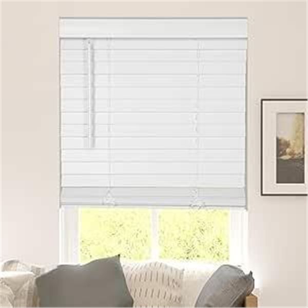 Faux Wood Blinds 2 Inch Color White Size 36"W x 72"L Lot of 2 May Not Be Exaclty As Stock Photo