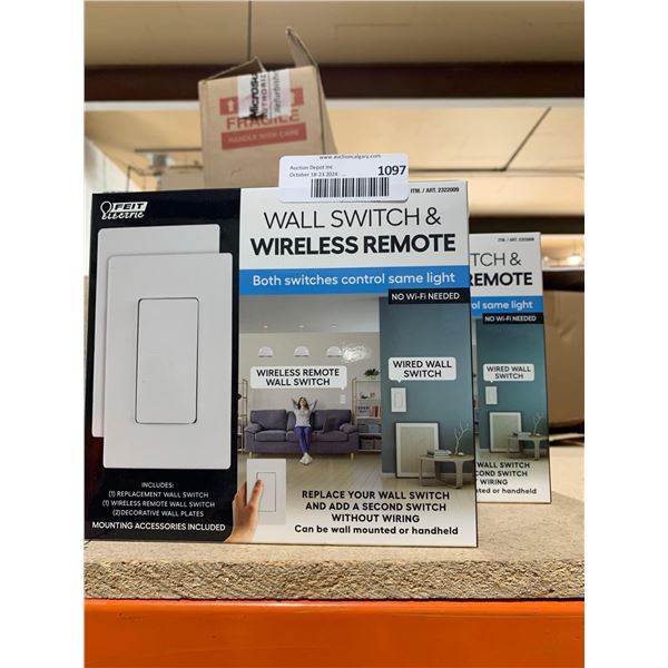 Feit Electric Wall Switch & Wireless Remote Ni Wi-Fi Needed Lot of 2