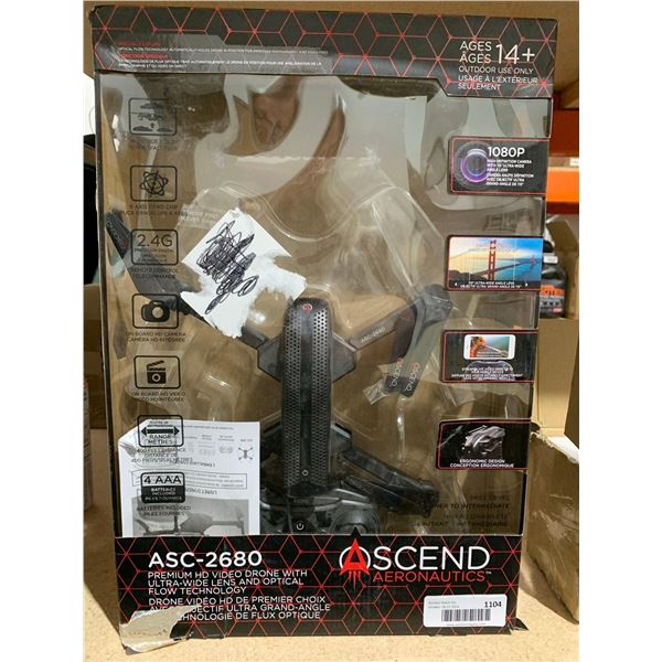 Ascend ASC-2680 Premium HD Video Drone With Ultra-Wide Lens And Optical Flow Tech