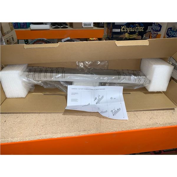 24" Modern Wall Sconce Smoked Glass and Brushed Silver