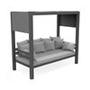 Image 1 : Hampton Bay Canyon Steel Patio Daybed with Side Shelves and Light Grey CushionGuard Cushions