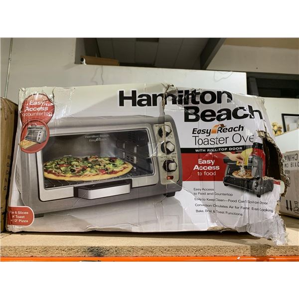 Hamilton Beach Easy Reach Toaster Oven With Roll Top Door