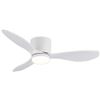 Image 1 : GESUM Ceiling Fan With Lights, 52" Low Profile Ceiling Fan with 3 Wood Blades, Reversible,Dimmable, 