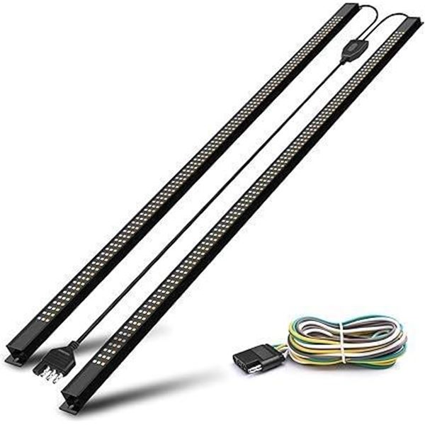 MICTUNING Triple Tailgate Light Bar Waterproof Plug-and-Play Aluminum Frame with 4-Way Flat Connecto