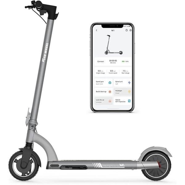 5TH WHEEL M1 Electric Scooter - 13.7 Miles Range & 15.5 MPH, 500W Peak Motor, 8" Inner-Support Tires