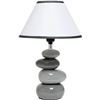 Image 1 : Simple Designs LT3052-GRY Stacked Stone Shades of Gray Ceramic Table Lamp