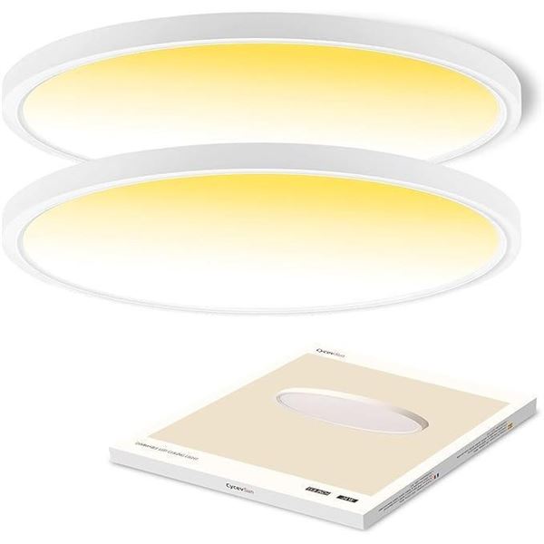 CycevSun 15.8 Inch Dimmable LED Ceiling Light Flush Mount, 3000K-4000K-5000K Selectable - 24W Super 