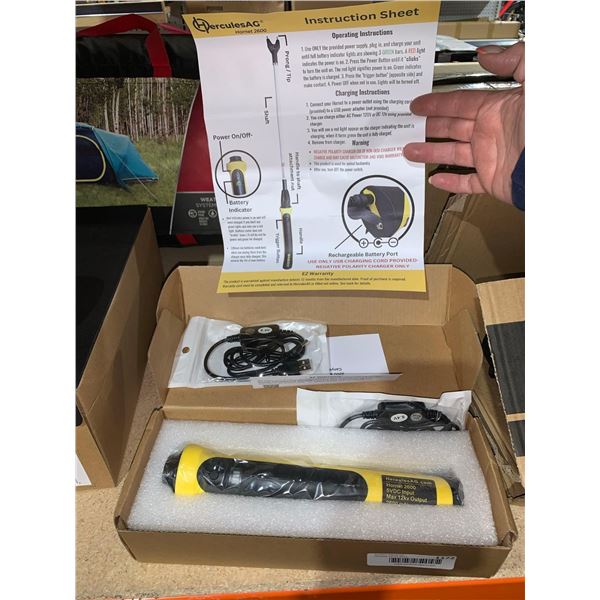 HerculesAG Hornet 2600 Rechargeable Livestock Cattle Prod - Rugged, Sealed Handle Flexible Shaft Wat