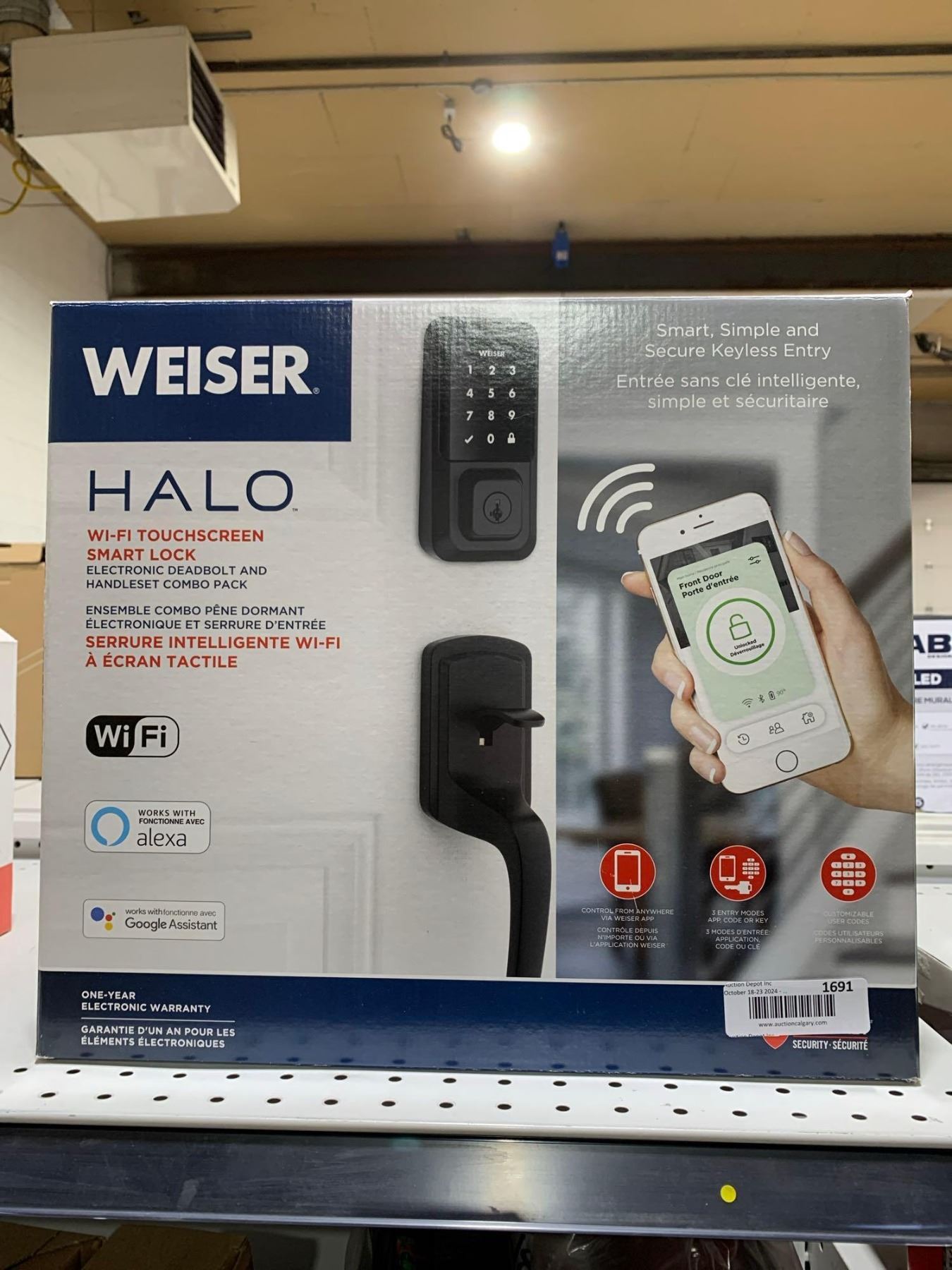Weiser Halo WiFi Touchscreen Smart Lock Electronic Deadbolt And