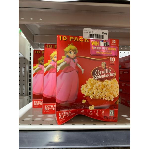 Orville Redenbacher Extra Buttery Microwave Popcorn 10 Bags per Box x 3
