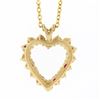 Image 6 : NEW 14K Gold 1.50 ctw Alternating Round Diamond & Ruby Open Heart Pendant w/ Cha