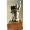 Image 2 : JUDAICA BEN ZION STERLING SILVER MUSICIAN "THE FIDDLER" CIRCA 1940's ON MARBLE