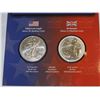Image 1 : 2003 Legacies of Freedom U.S. & United Kingdom Silver Bullion Coin Set