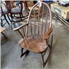 Image 2 : ANTIQUE WINDSOR ROCKING CHAIR