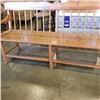 Image 8 : ANTIQUE PINE FARMHOUSE BENCH, 6FT LONG