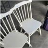 Image 2 : TWO WHITE WOODEN CHAIRS