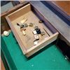 Image 8 : ANTIQUE EASTLAKE 2PC CABINET WITH PULL OUT FELT WRITING DESK