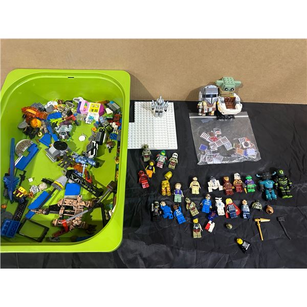 Assorted Box Of Lego Parts - Figures - Toys