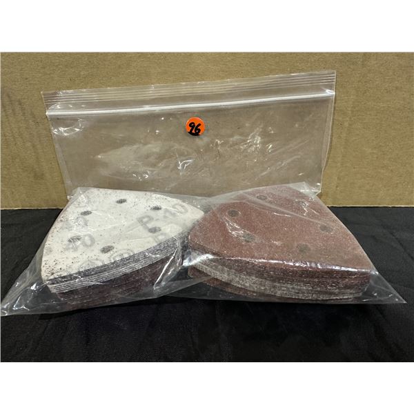 Lot Of Triangle 40 Grit Sanding Sheets For Orbital
