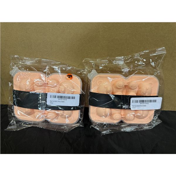 Lot of 2 Teddy Bear Ice Molds