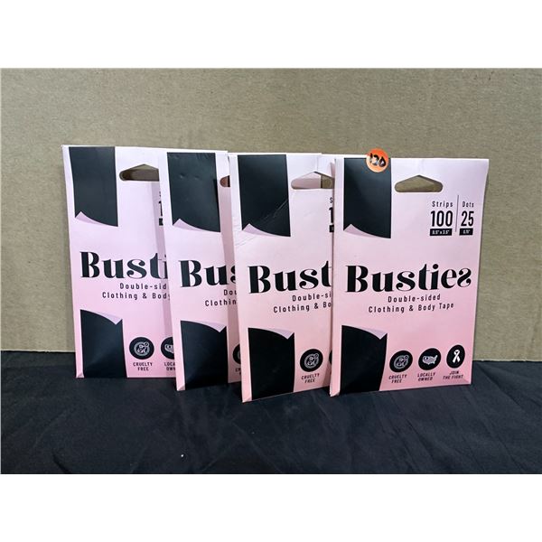 Lot of 4 Busties Double Sided Clothing and Body Tape