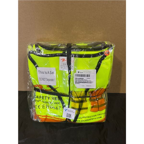 Lot of 10 High Visibility Vests - Lightweight Mesh Fabric