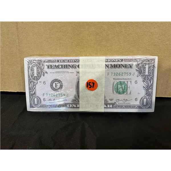 100 "FAKE" US $1.00 Bills - Prop Money