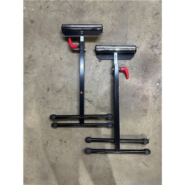 Lot of 2 Adjustable Table Roller Stands