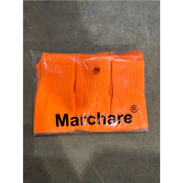 Lot of 2 Packs - 6 Pairs Kids Soccer Socks Orange