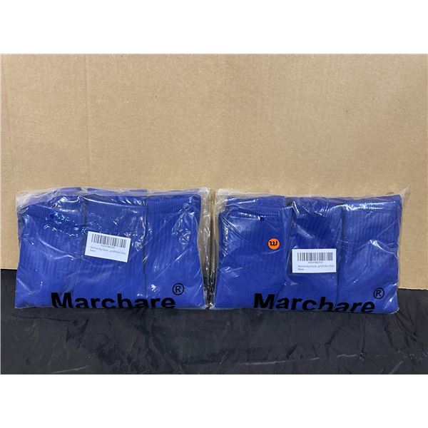 Lot of 2 Packs - 6 Pairs Kids Soccer Socks Blue