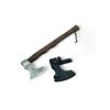 Image 1 : Fixed 4-1/2" Blade Axe with Wood Handle and Leather Sheath
