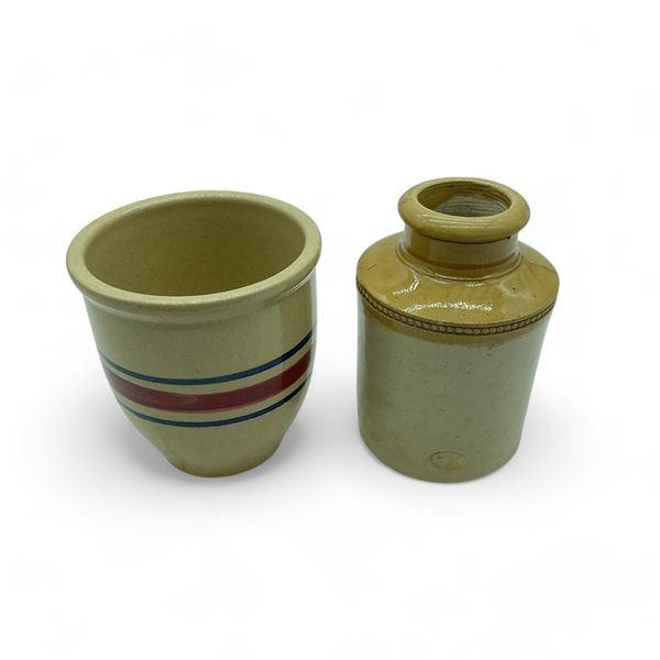 X 2 Stoneware Pots