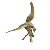 Image 2 : Brass finish eagle bird sculpture on tree branch prop - approx 23in H