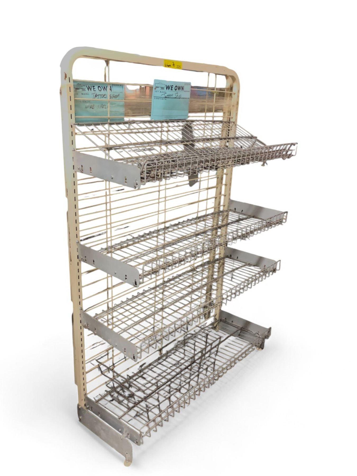 Basket Rack Unit Group of 2 4-tier basket shelving racks (approx 36in x 14in x 55in H)