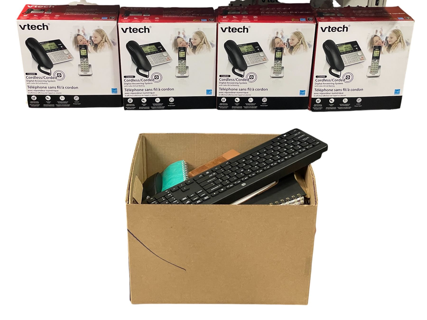 Group of Misc Including - 5 New in Box Vtech Cordless/Corded Digital ...