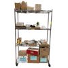 Image 1 : 4 Shelves of Misc Including - Food Packaging, Napkin Dispensers, Straws, Utensils, Etc.