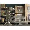 Image 3 : 2 Shelves of Misc Including - Light Sconce, Cake Trays, Scale, Etc.