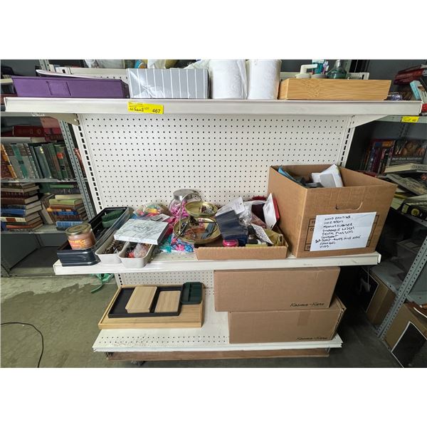 3 Shelves - Toilettries, cotton balls, disposable razors, soap, shampoo, organizers, etc.
