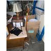 Image 2 : Cubby lot - Desks, desk lamps,  lamp shades, floor lamps,  etc. from set dec