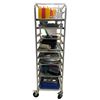 Image 2 : Bun Rack of Misc Kitchenware Including - Ketchup Mustard Bottles, Cafeteria Trays, Condiment Holders