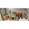 Image 2 : 3 Shelves of Misc Including - Kitchenware, Bamboo Skewers, Flashlights, Lanterns, Etc.