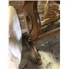 Image 2 : Glass top wooden console table - approx. 42in length x 20in x 31in height